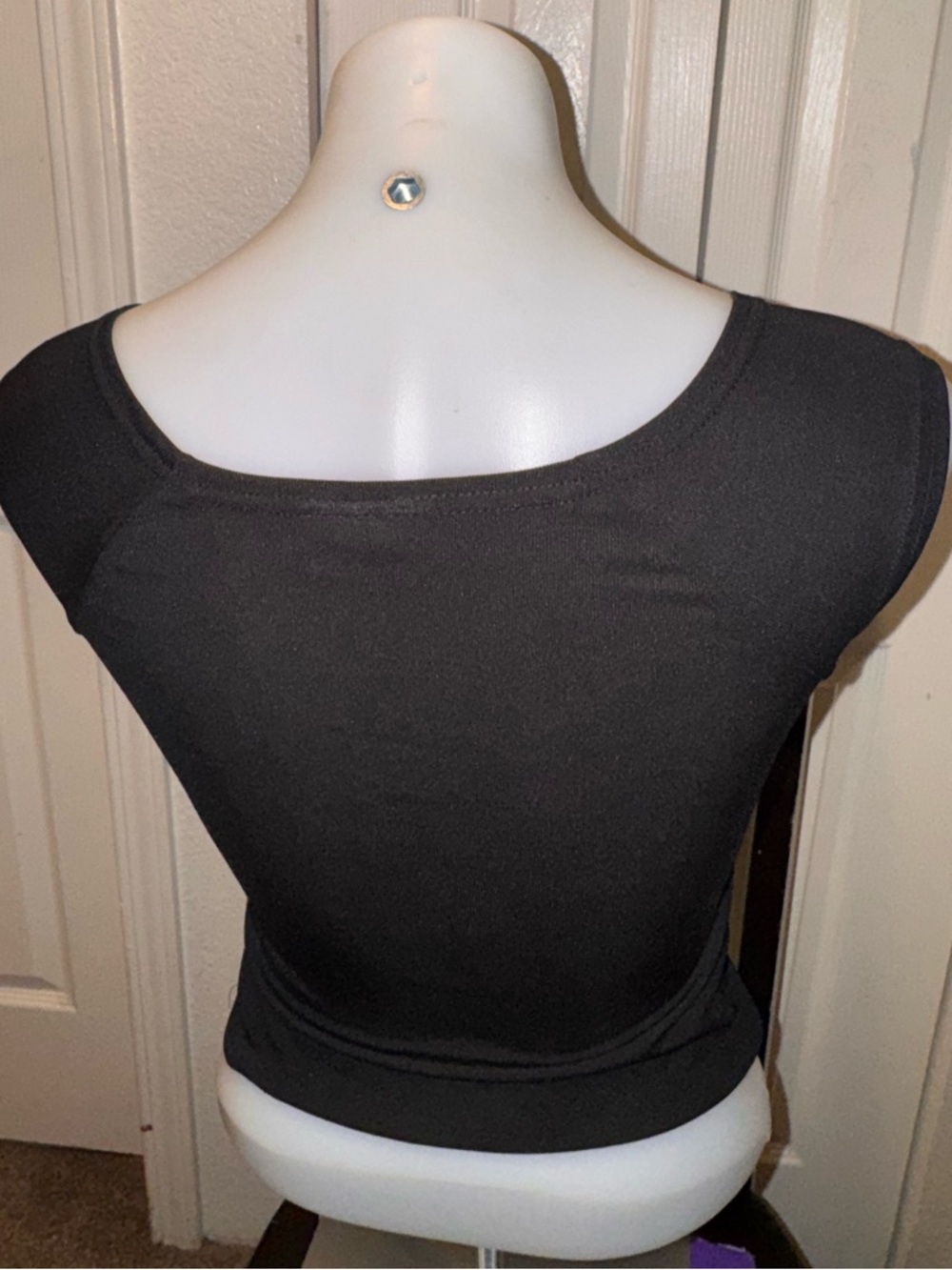 Black Tie-Front Women’s Top - Picture 8 of 8